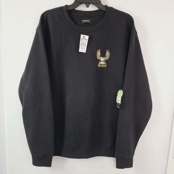 New Brixton Eagle Logo Fleece Pullover - Picture 4 of 8